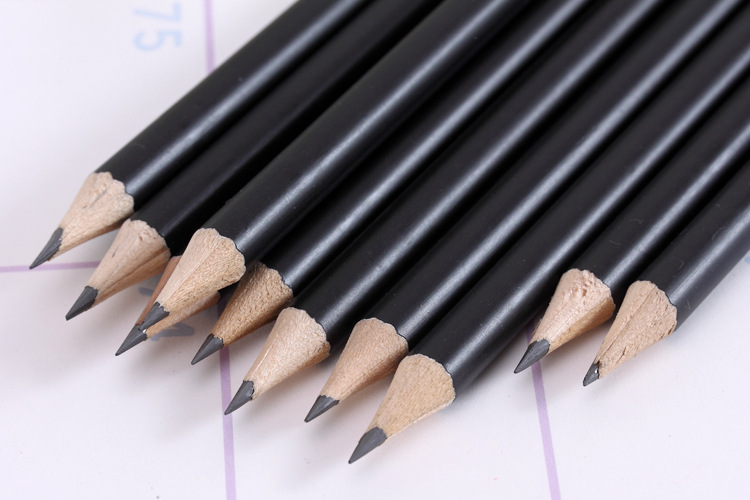 纯色椴木hb黑色铅笔 小学生奖品 文具小礼品 广告笔 定制可印logo