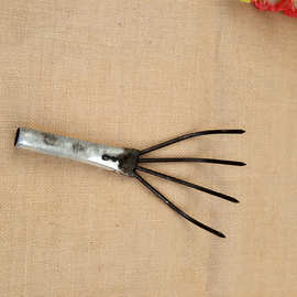 2元五金店批发多用耙子农用工具刨花生工具 花生抓 4齿小铁耙子