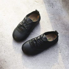 贝然童鞋女童韩版真皮单鞋2021新款公主鞋豆豆鞋舒适演出黑色皮鞋
