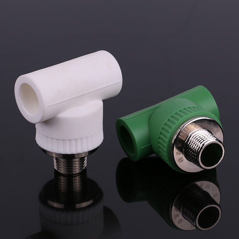 ppr水管绿色配件 外丝三通 大平面加厚三通管件外牙三通