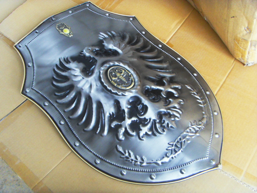 中世纪复古欧式古罗马金属盾牌工艺品装潢装饰摆件cosplay道具