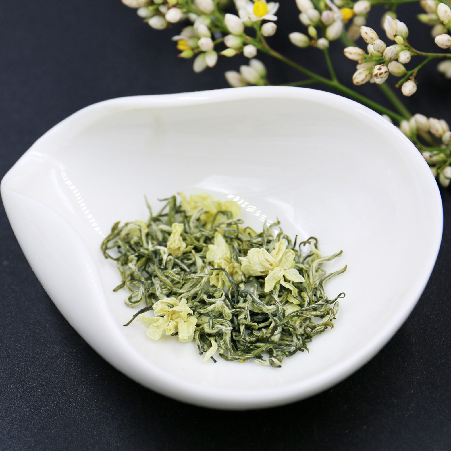 2020新茶碧潭级浓香飘雪茉莉花茶雨前嫩芽白毫炒花单芽飘雪2