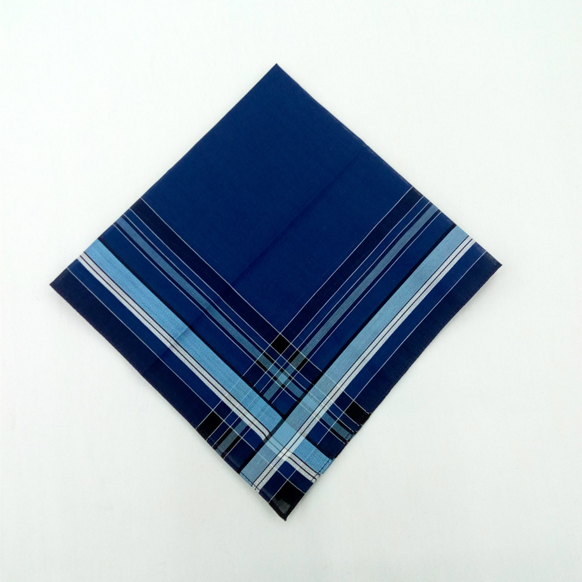 纯棉深色六款花型混装男士手帕 缎条手绢