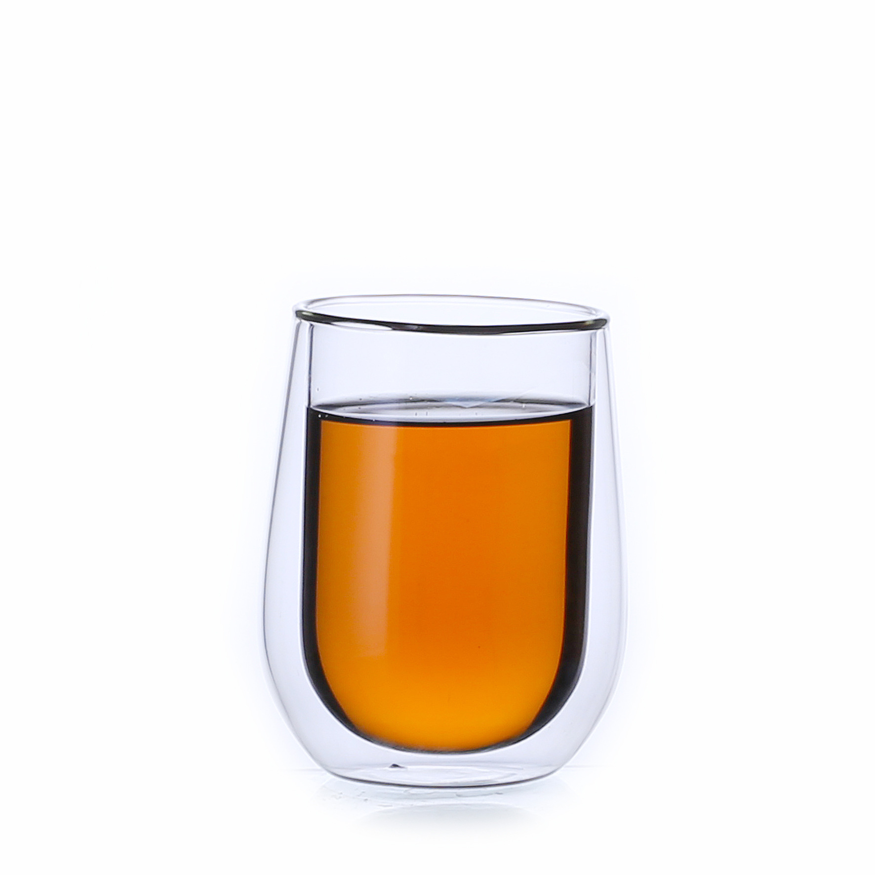 【特价带logo尾货】双层隔热透明玻璃杯创意咖啡杯果汁杯饮料杯子