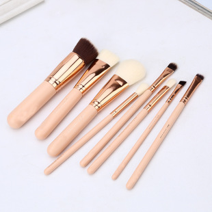 8支化妆刷 化妆刷套装 拉链包肤色化妆刷 化妆刷工具批发