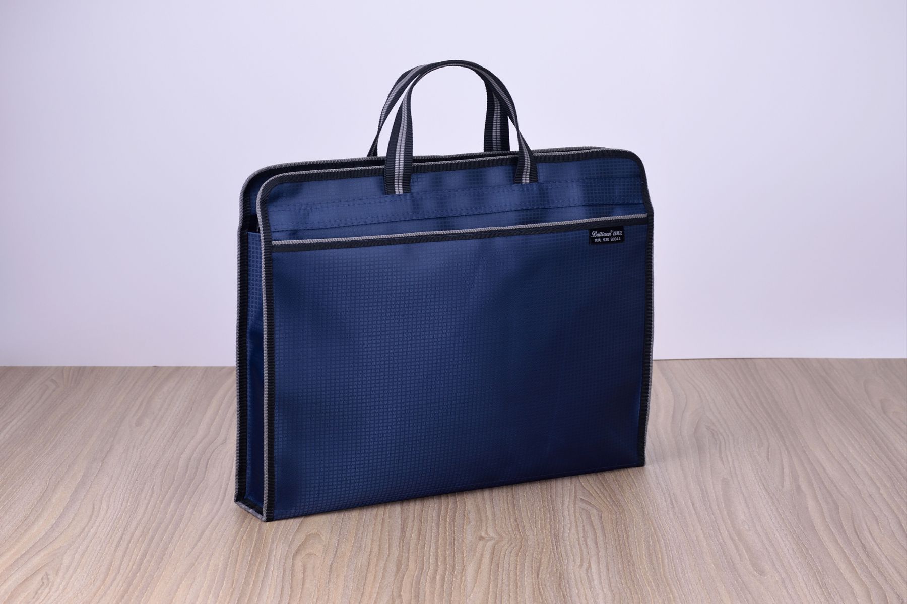 百利文立体手提拉链袋b4格纹优质牛津布公文袋会议文件袋批发-阿里巴