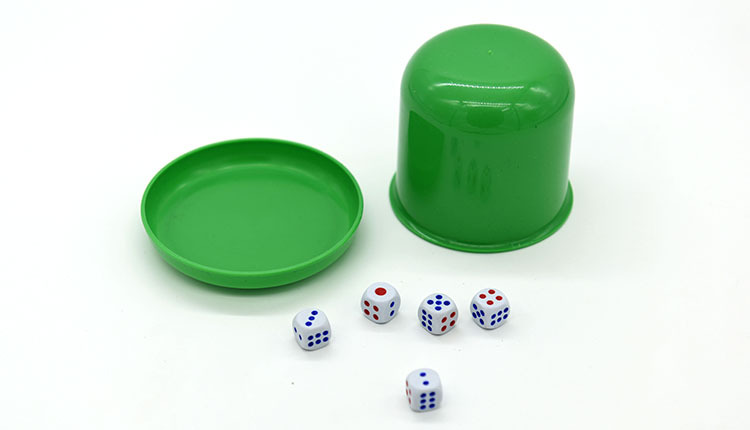 加厚组合带底托筛盅 酒吧夜店组合骰子骰盅色盅套装-送五粒色子
