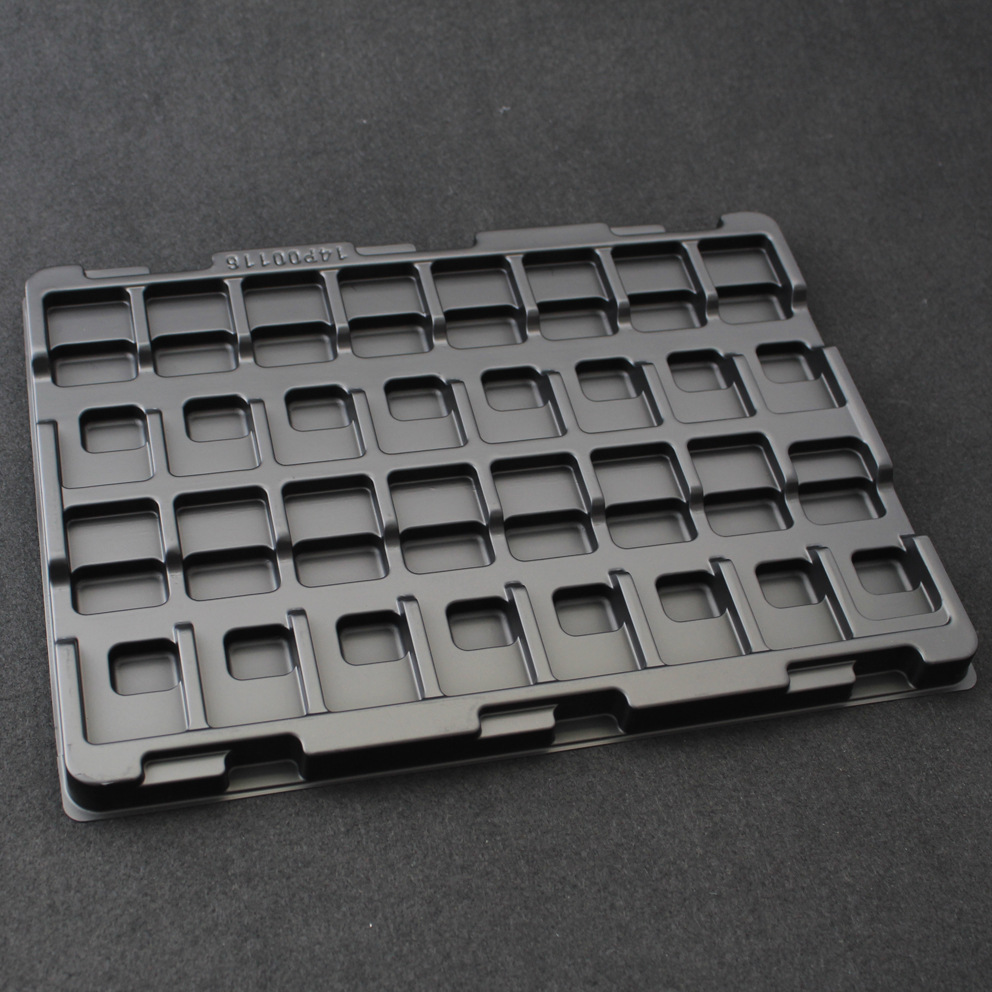 厦门吸塑工厂定制pet永久抗静电托盘 ps半导电吸塑托盘