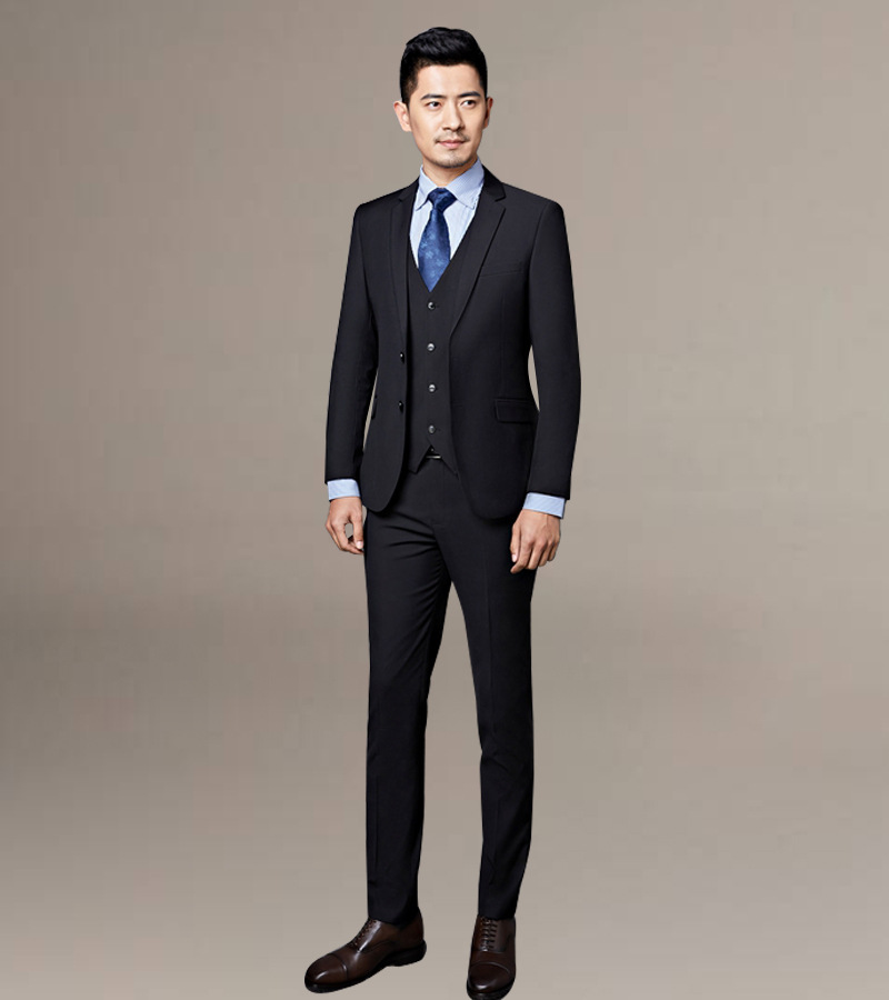 2017春夏新品男式西服套装韩版商务休闲西装男两件套学生面试装