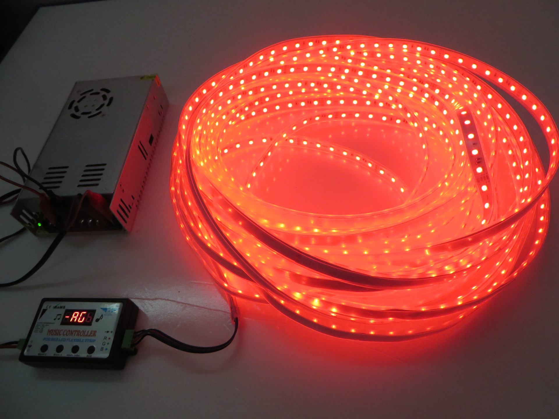 hd跑马24v5050rgb单色20米/卷低压声控软灯带 厂家大量直销