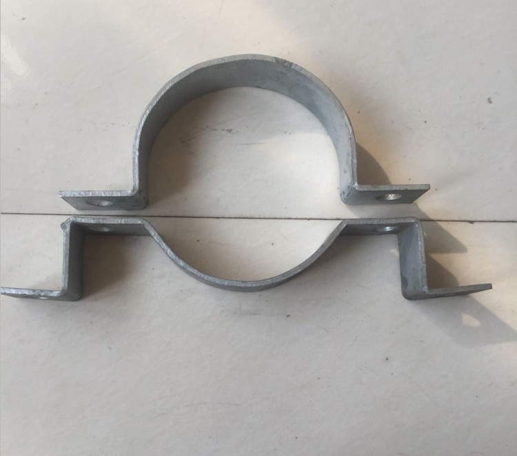 0标志牌路牌镀锌抱箍半圆管箍管夹单双面卡箍 加厚电线杆固定