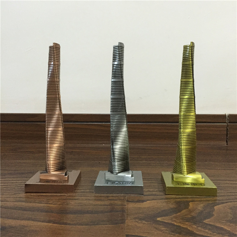 上海中心大厦模型金属工艺品金融中心上海特色礼品旅游纪念品