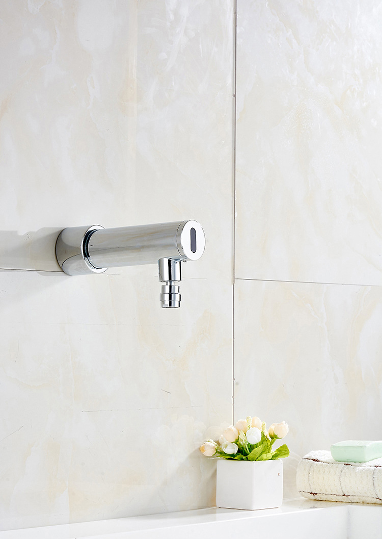 全国包邮促入墙式墙出水台上盆自动感应水龙头单冷冷热感应洗手器