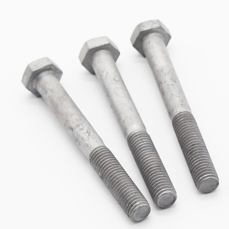 专业生产热浸锌光伏六角螺栓细牙48级国标六角螺栓可定制