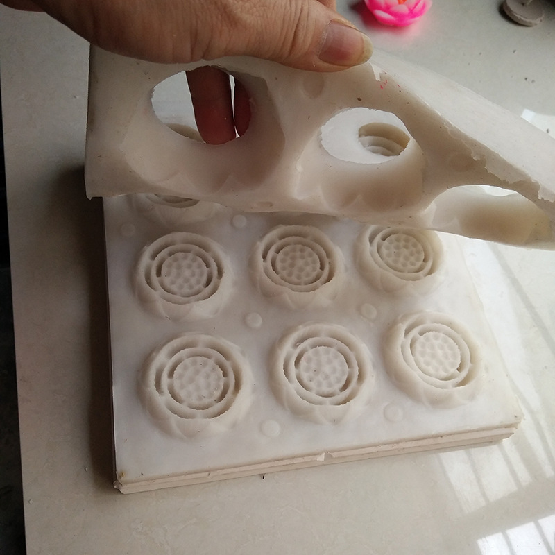 直销手工蜡烛橡胶模具系列 莲花蜡烛模具供佛具佛教用品批发