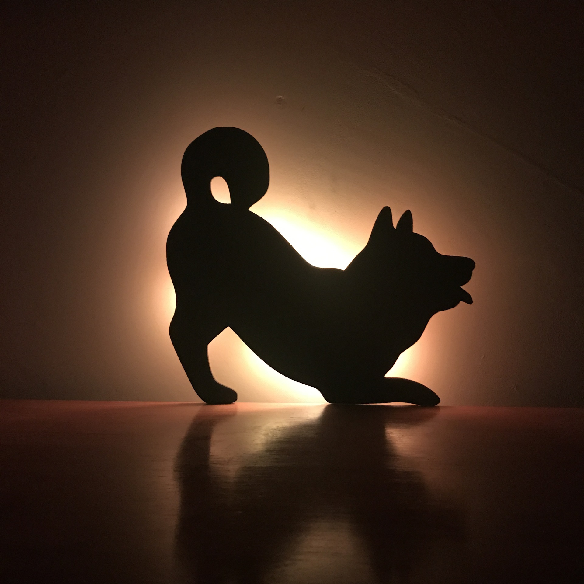 工厂七彩遥控影子投影灯镜子灯七彩遥控剪影灯led小夜灯