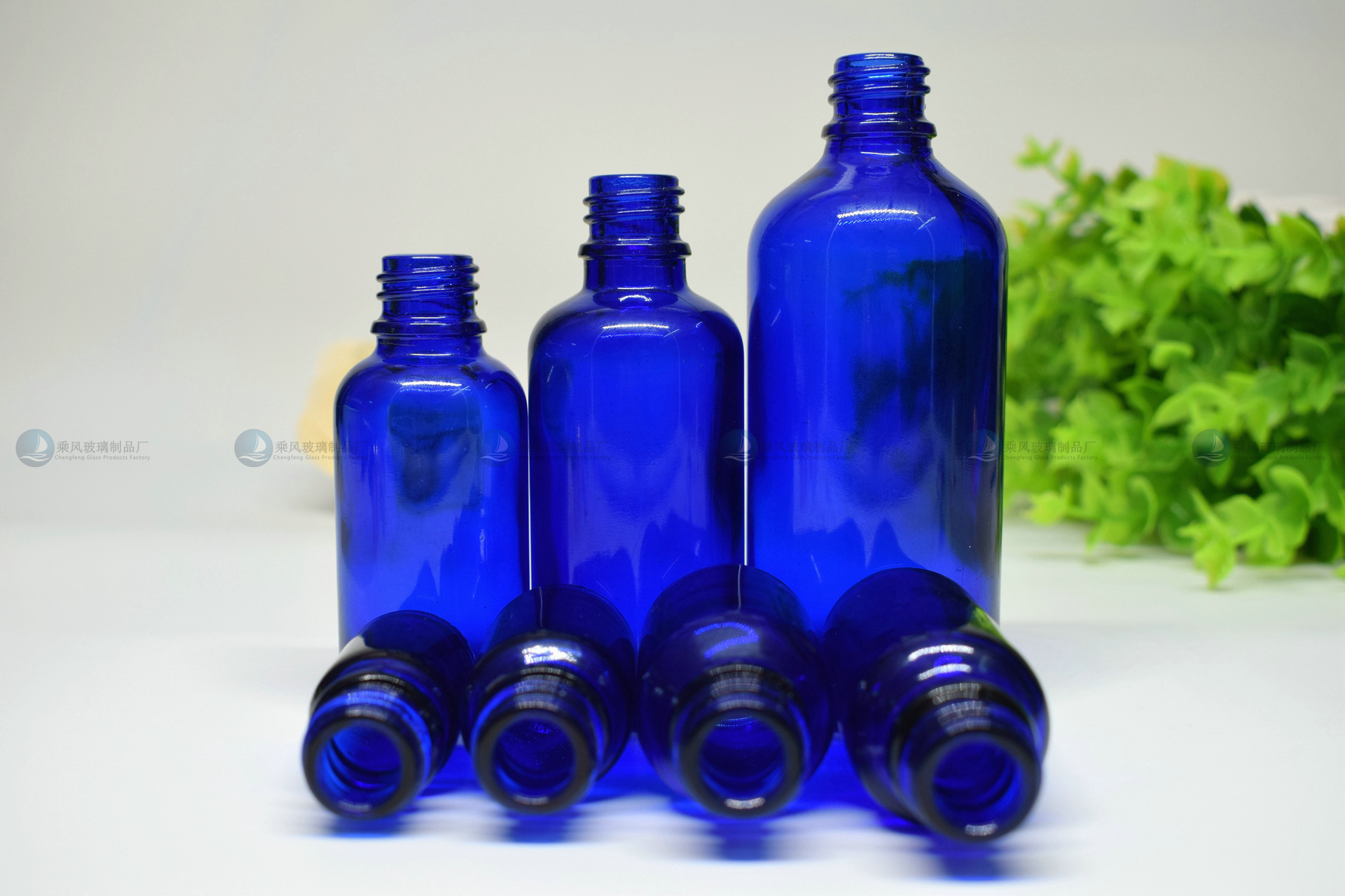 10ml蓝色精油瓶磨砂 原液瓶化装品分装瓶 30ml蓝色可印logo