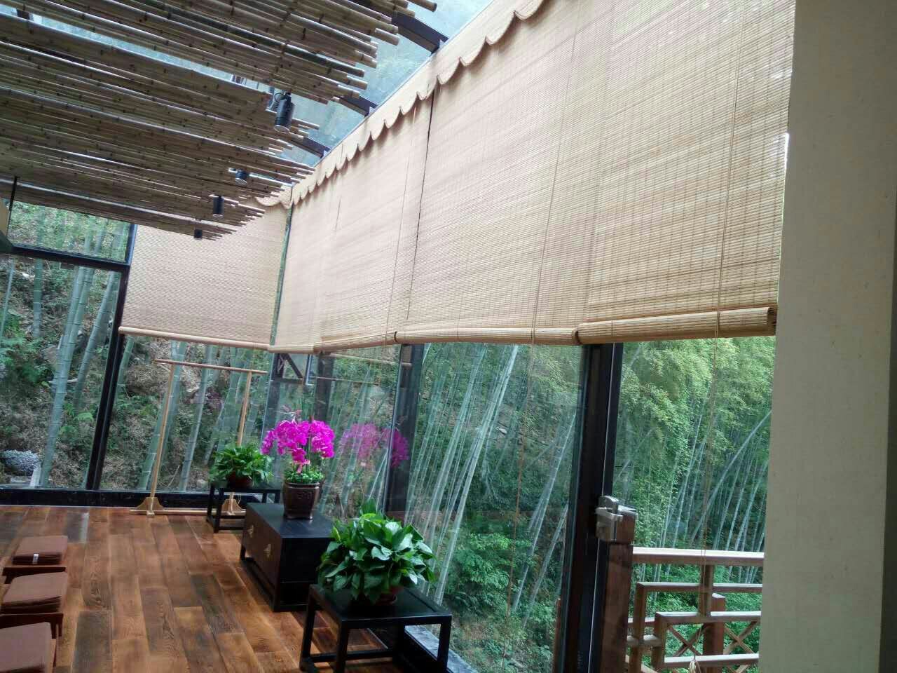 定制成品竹帘 阳台门隔断遮光遮阳升降日式竹窗帘