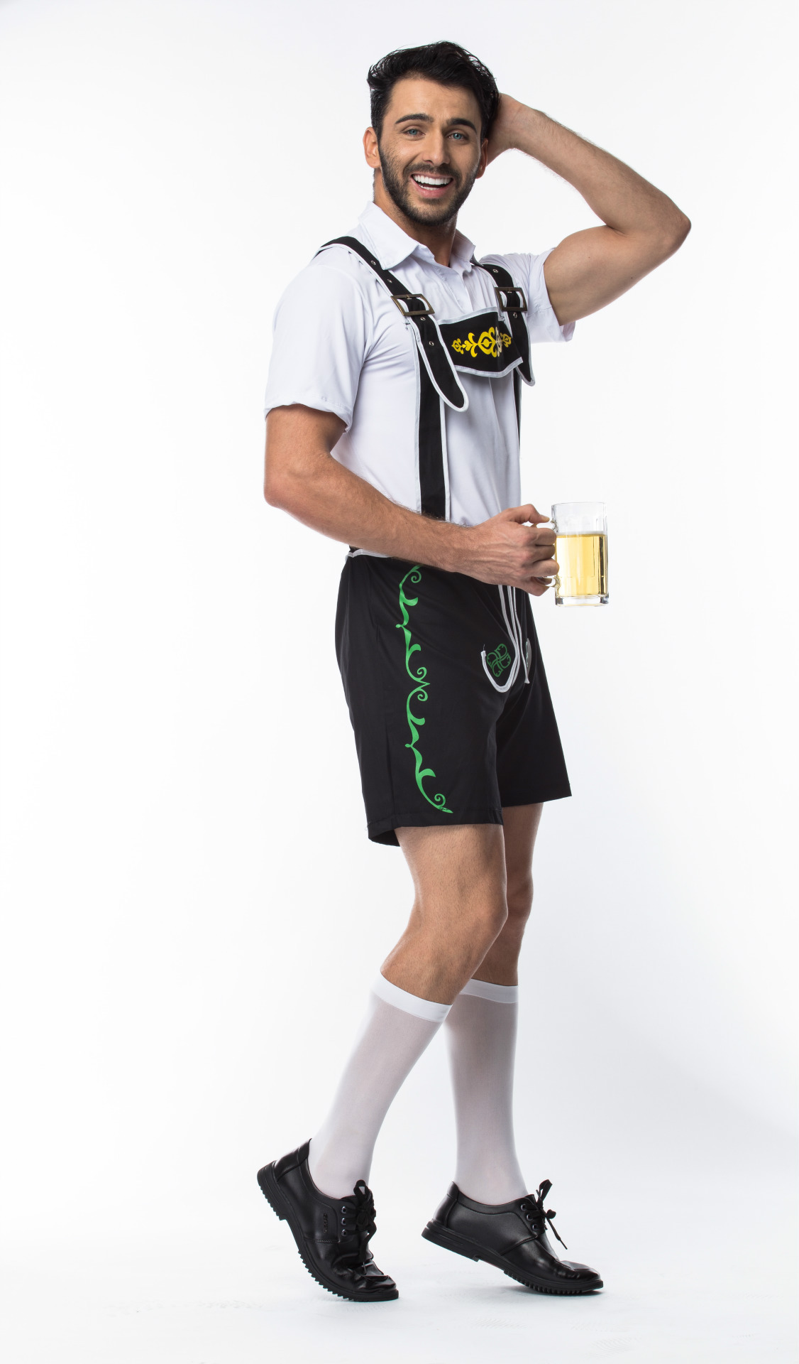 8604# 德国慕尼黑啤酒节男款服装 夜店酒吧男服务生调酒师制服
