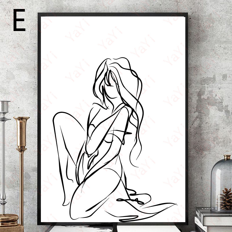 美女人体艺术现代简约北欧装饰画客厅壁画沙发背景墙画挂画工艺画