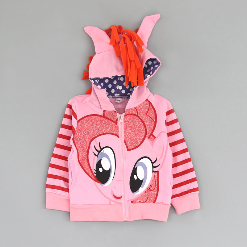 万圣节造型衣服小孩子外套2017欧美儿童小马卡通拉链帽衫夹批发