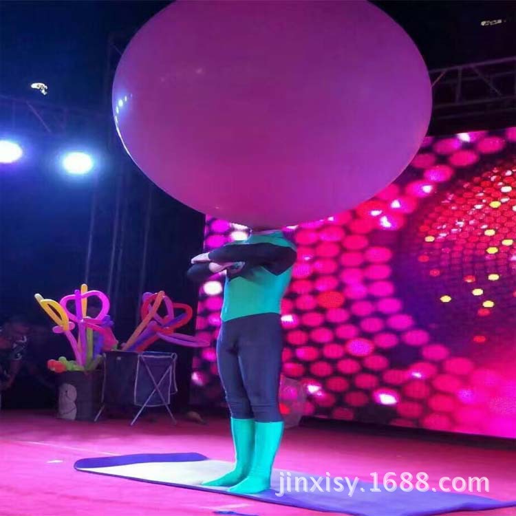 进口72寸大气球 环保加厚材料 天然无毒 专业人员表演人钻气球