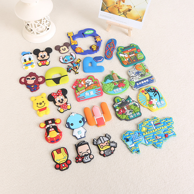 卡通立体广告创意软胶贴 立体可爱软胶贴 pvc磁性硅胶冰箱贴定制
