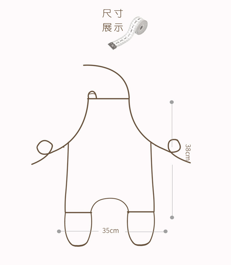 棉2层纱布婴幼儿童挂腿爬行肚兜 新生儿防凉系绳版 竹纤维夏款