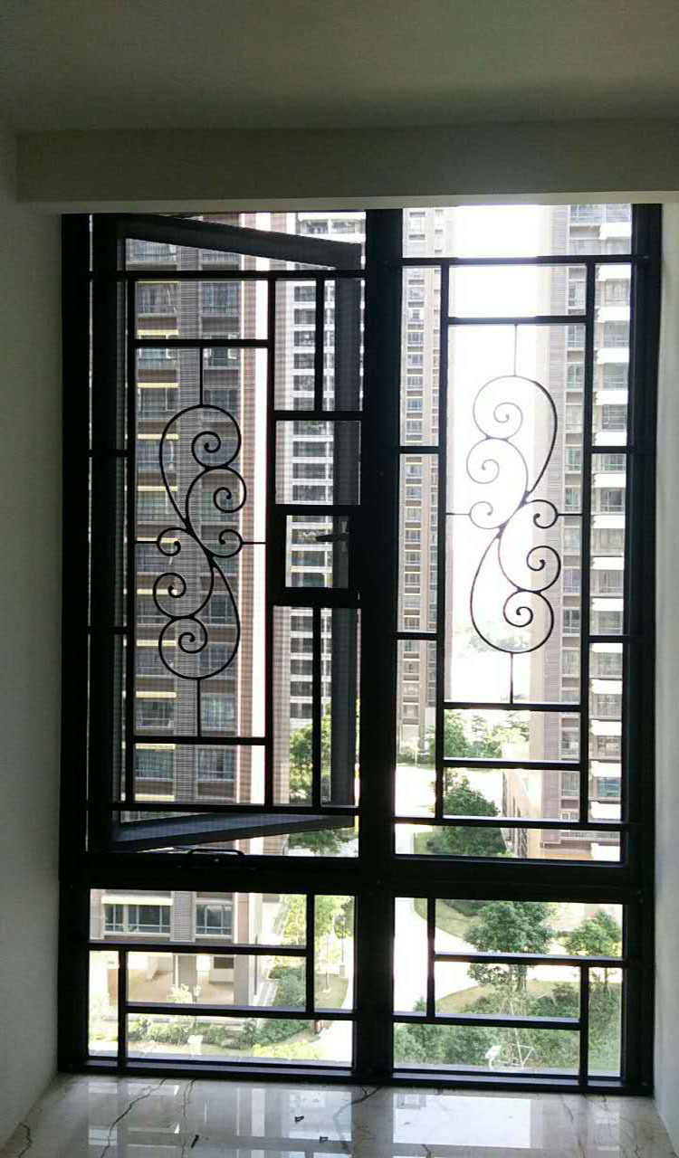厂家定制窗户铝合金焊接窗花 港式拼接防蚊防盗金刚网一体沙窗