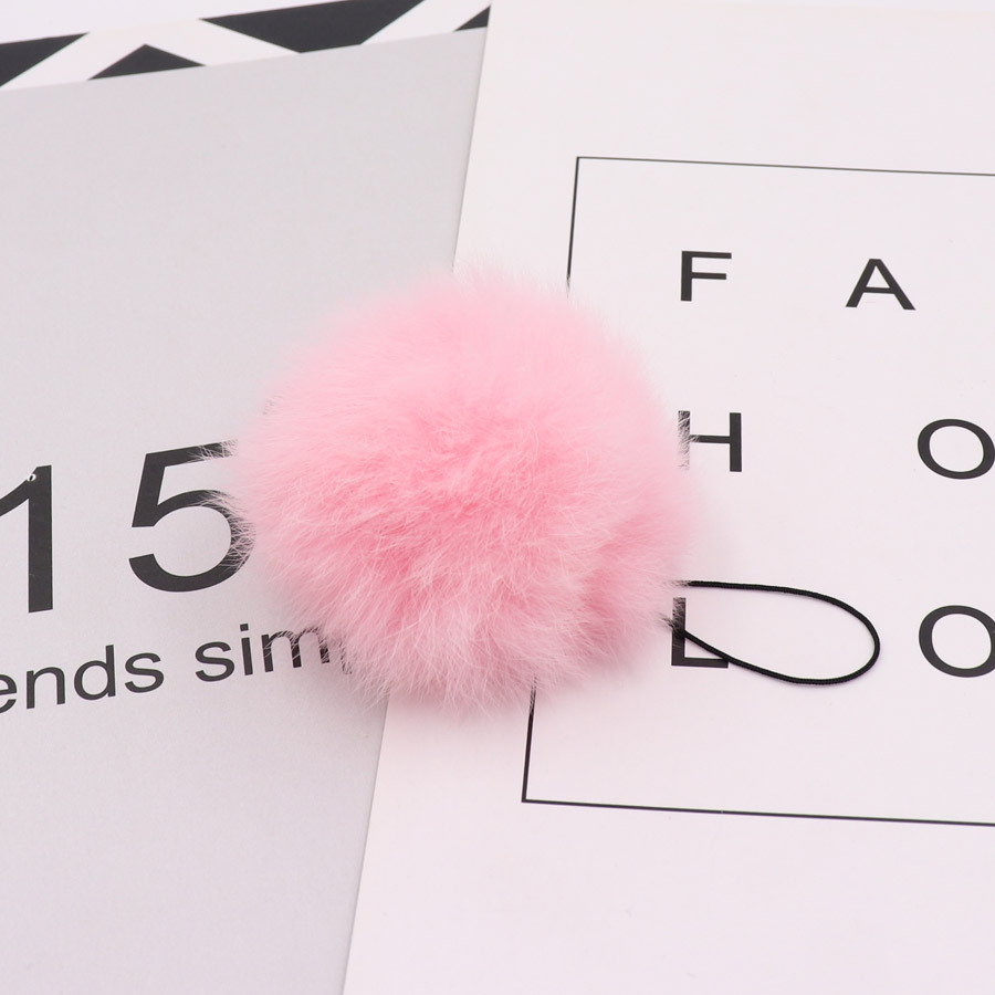 汽车钥匙扣_6cm真毛毛球手机挂绳 真毛毛绒手机挂件汽车批发