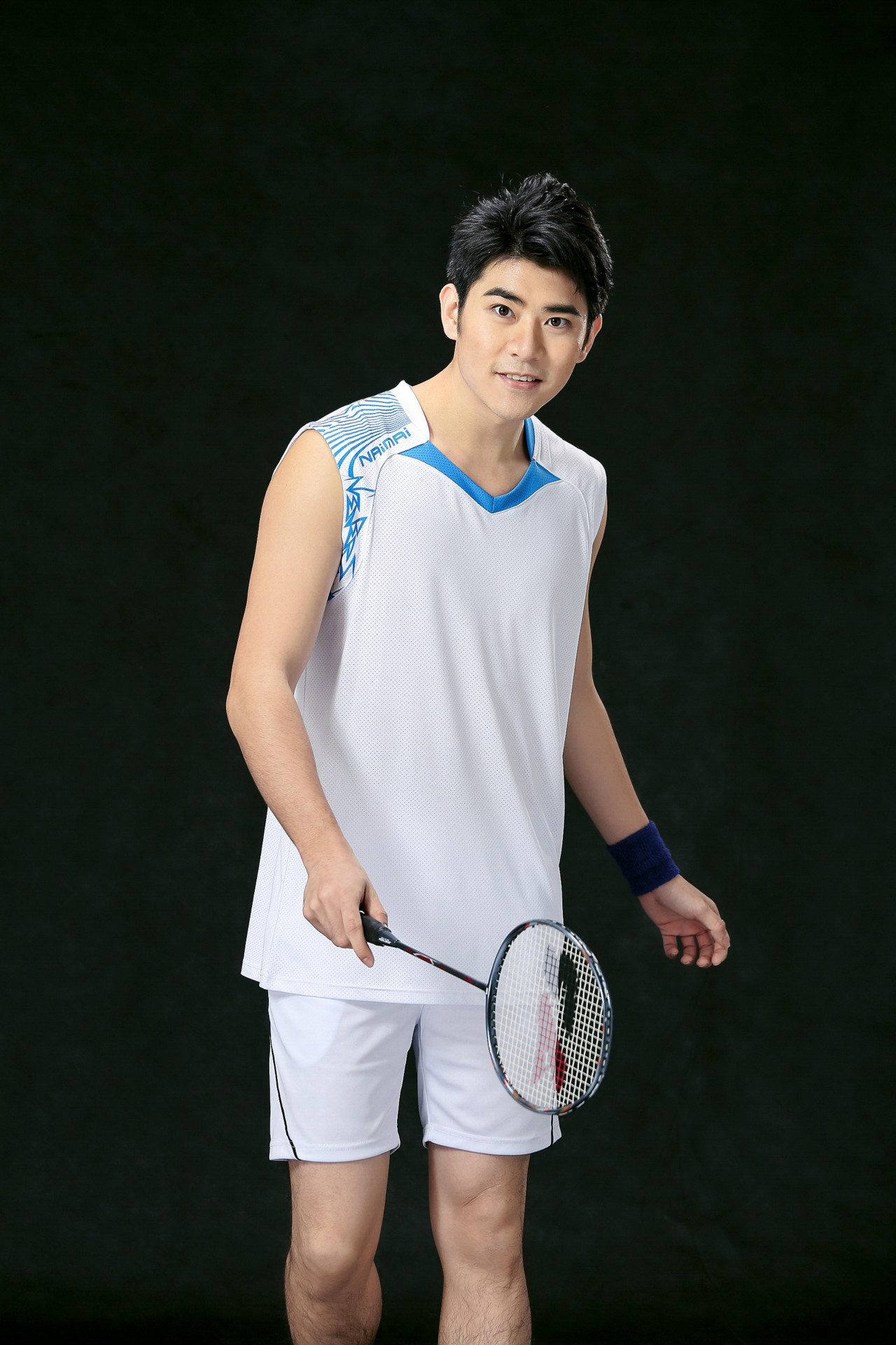 新款奈迈男装无袖运动服 无袖羽毛球服装 套装运动服 可印字