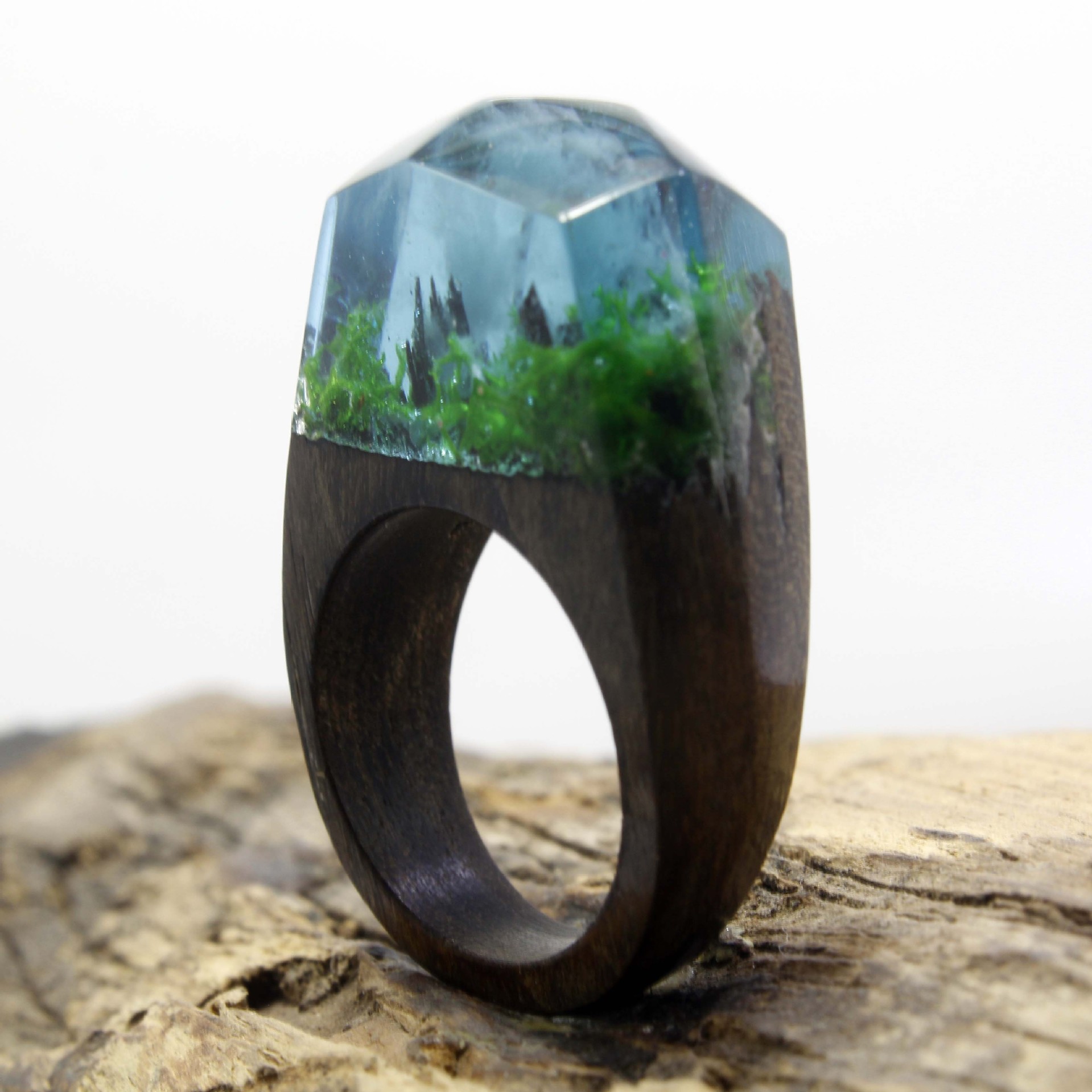 外贸网络热卖戒指魔法森林木头戒指手工创意首饰厂家批发情侣戒