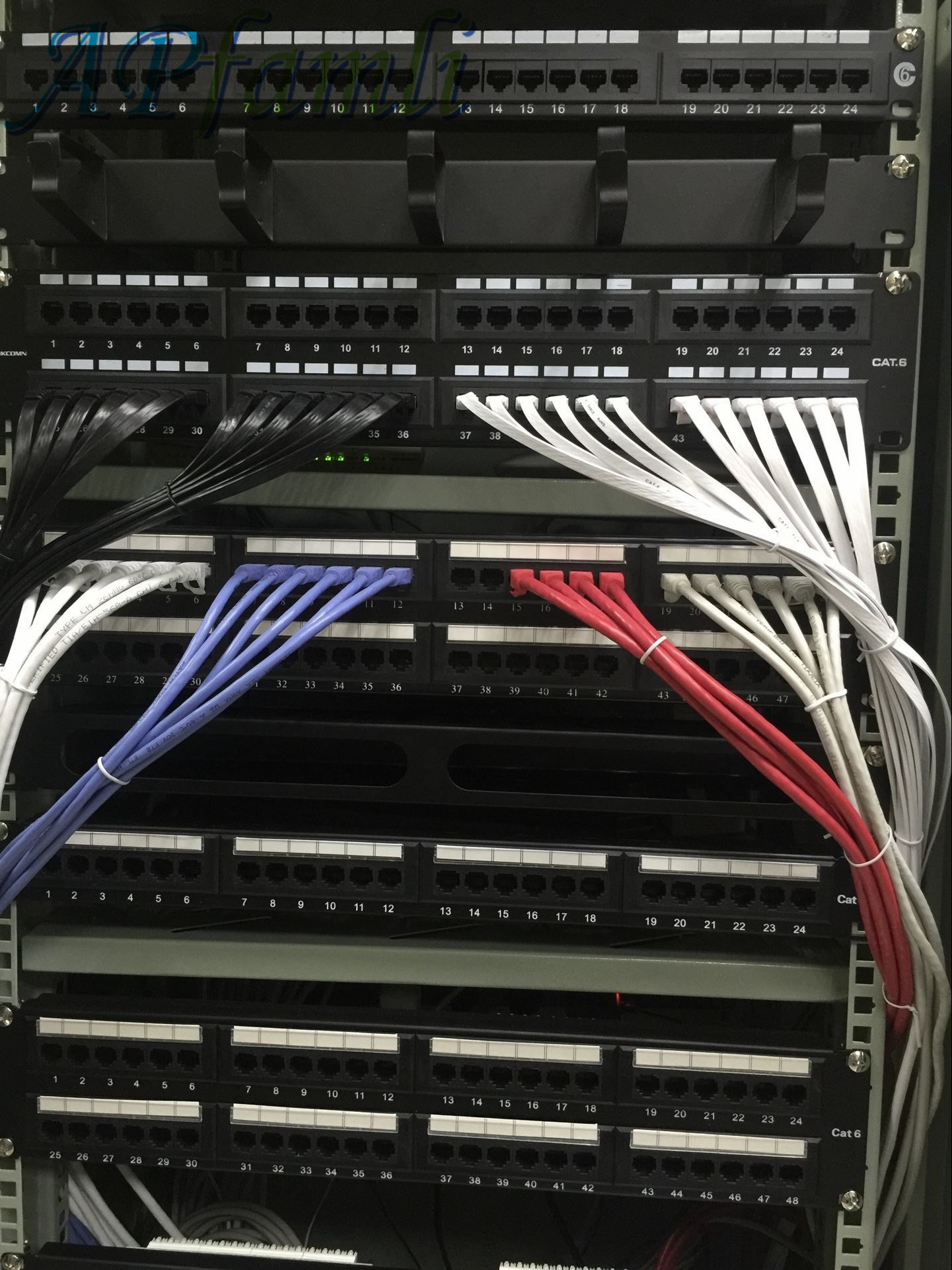 厂家直供cat6a配线架可oem代工机架式24口超六类网络配线架