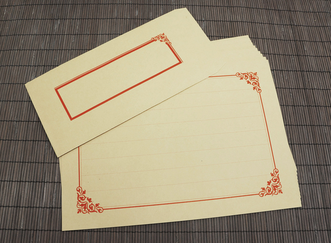 岁月坊中国风古风单色竖八行信纸牛皮纸钢笔纸练字纸竖式信纸批发