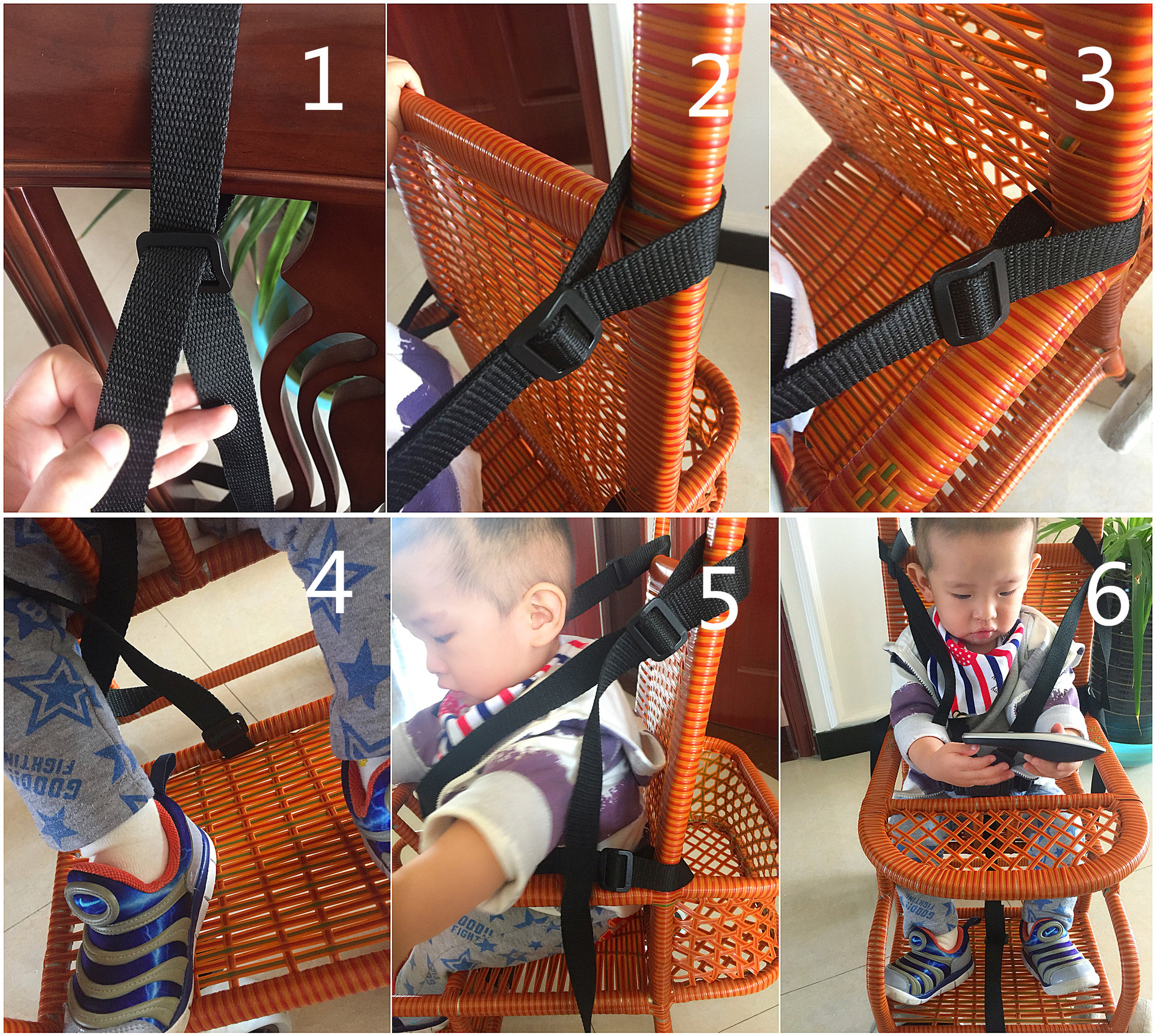 5点式安全带 3点式固定带 儿童餐椅配件 宝宝推车安全带 座椅绑带