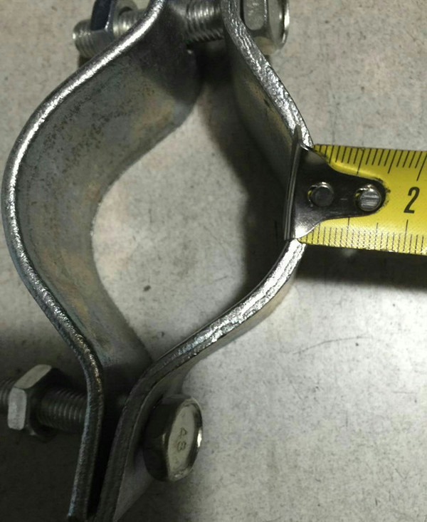 65mm双面抱箍 电线杆管夹 广告牌抱箍 交通路牌半圆管箍扁铁抱箍