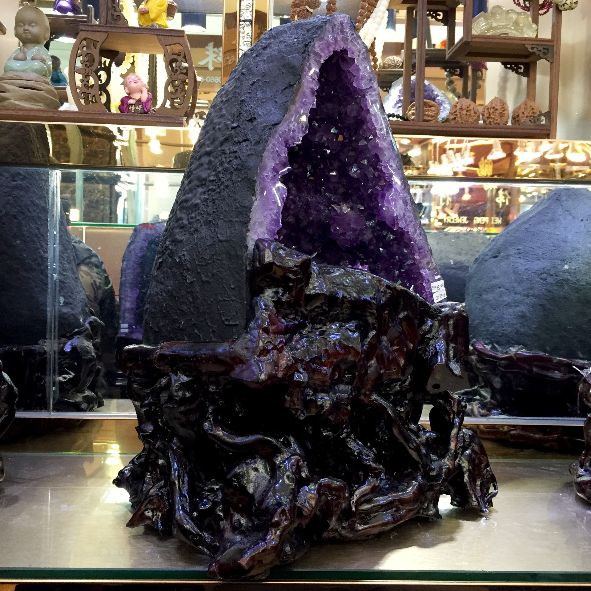 紫晶洞摆件 天然水晶洞 巴西 辟邪 聚财 紫水晶原石 水晶洞