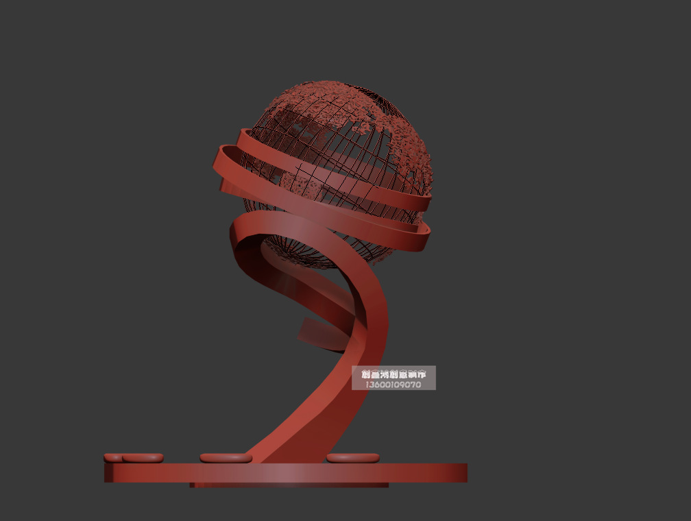 不锈钢雕塑厂家定做大型创意地球仪雕塑户外广场抽象金属摆