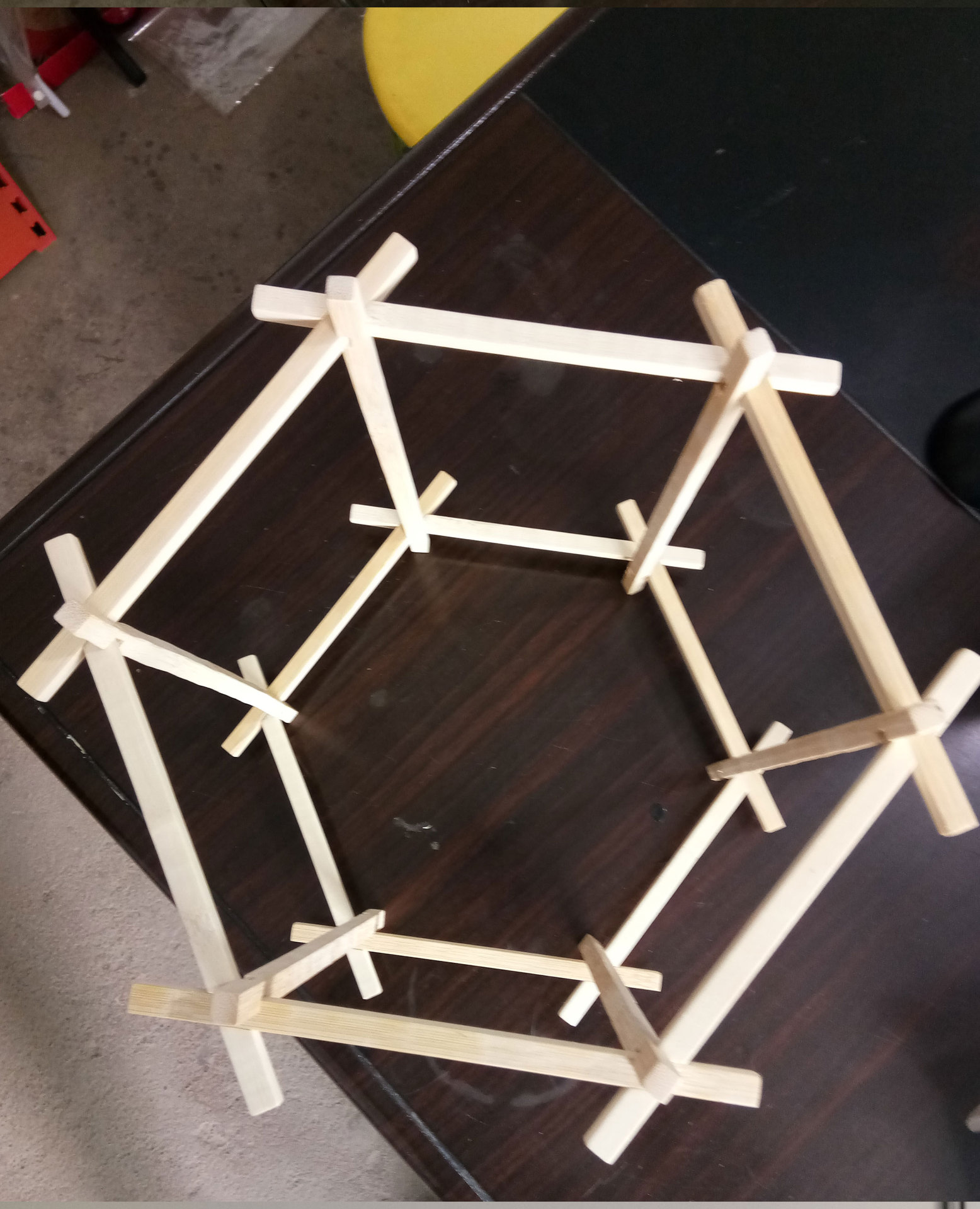 厂家定制春节灯笼架 六角宫灯笼 竹制木制灯笼架古典宫灯灯架