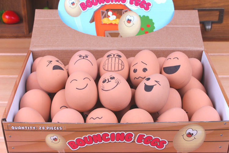 宠物小伙伴宠物玩具橡胶实心弹力鸡蛋君弹力球猫狗玩具鸡蛋球