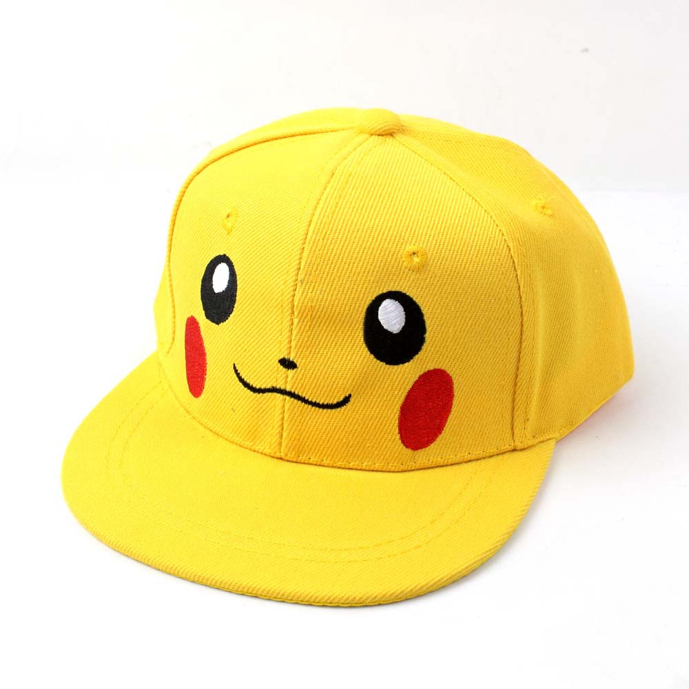 欧美跨境新款 亲子卡通棒球帽 成人可爱皮卡丘嘻哈帽子流行嘻哈帽