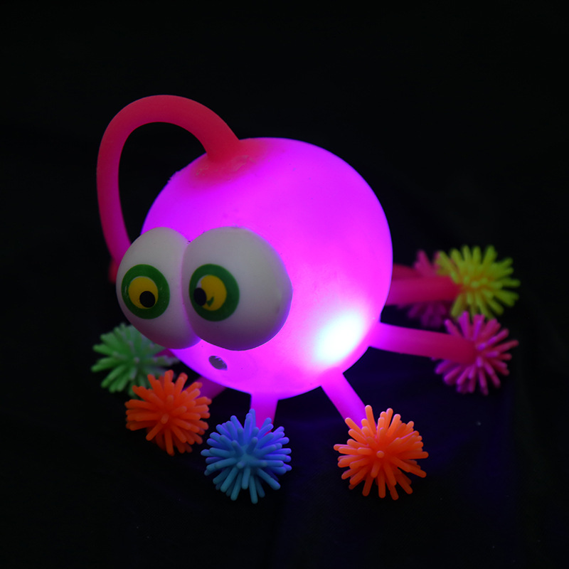 八爪鱼橡胶玩具厂家直销 跨境货源 发光玩具 儿童亲子互动小玩具