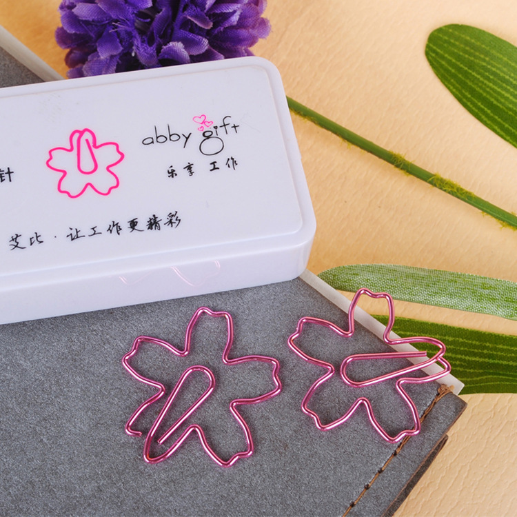 樱花曲别针创意回形针书签办公用品异形回形针套装现货厂家批发