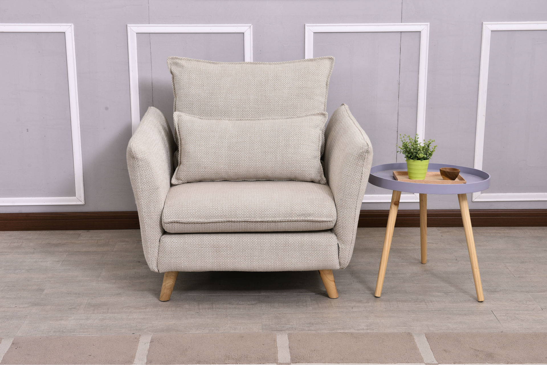 工厂 北欧三人布艺沙发配套组合小户型现代客厅可拆洗麻布沙发