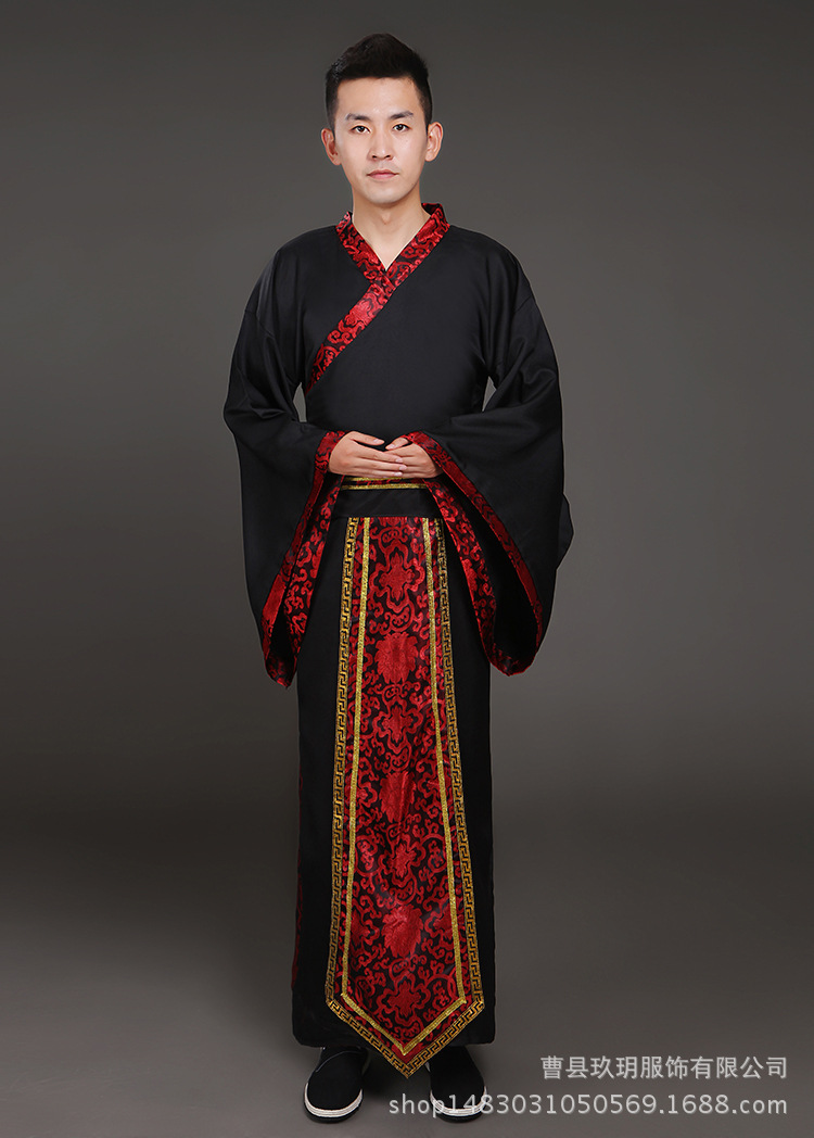 古装 男汉服 唐装秦朝春秋战国三国臣子官服汉朝大臣古代演出服装