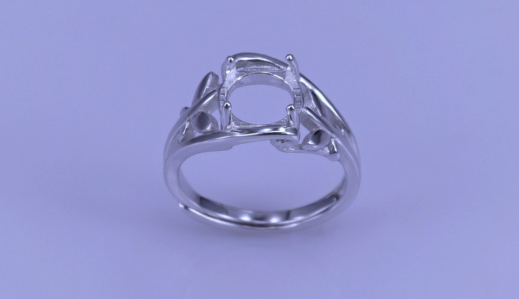 戒托新款 s925纯银diy戒指托 简约蝴蝶空托 各类银戒托8*8mm特价