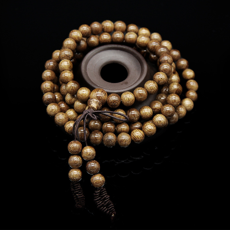 8mm沉香佛珠手串108颗 高油密老料佛珠手链 批发