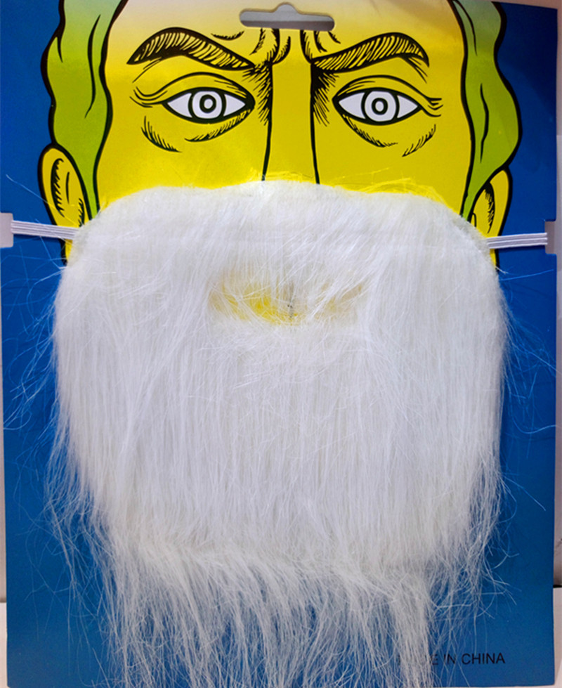 Halloween Performance Props Christmas Beard Simulation Fake Beard Old Man White Beard Black Beard