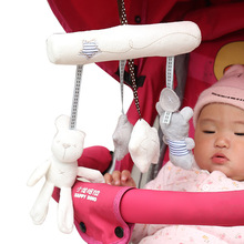 厂家定制 婴儿兔子车挂音乐床绕 安全座椅挂件毛绒玩具一件代发