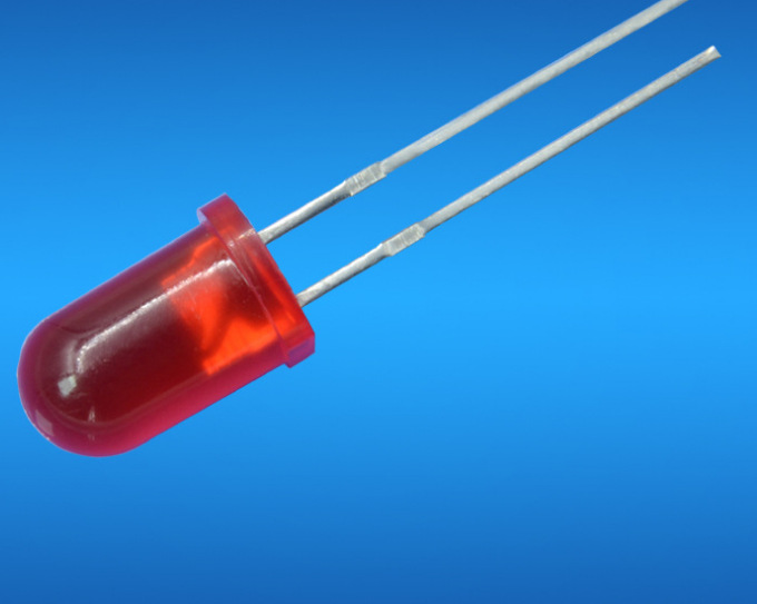 led直插发光二极管f5mm圆头 红发红 红色灯 红光 长脚 高亮